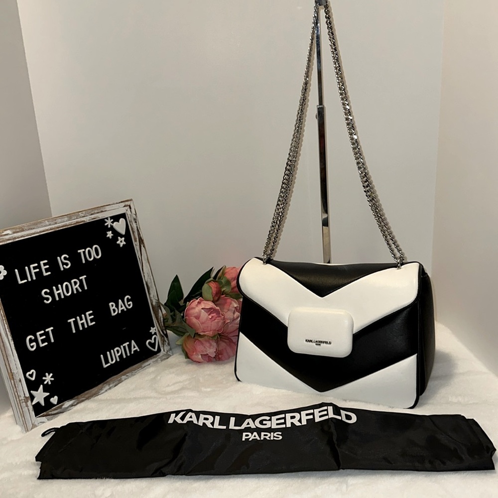 Karl Lagerfeld chevron Fleur Small Quilted Shoulder Bag